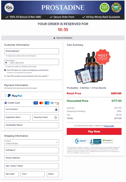 Prostadine order page